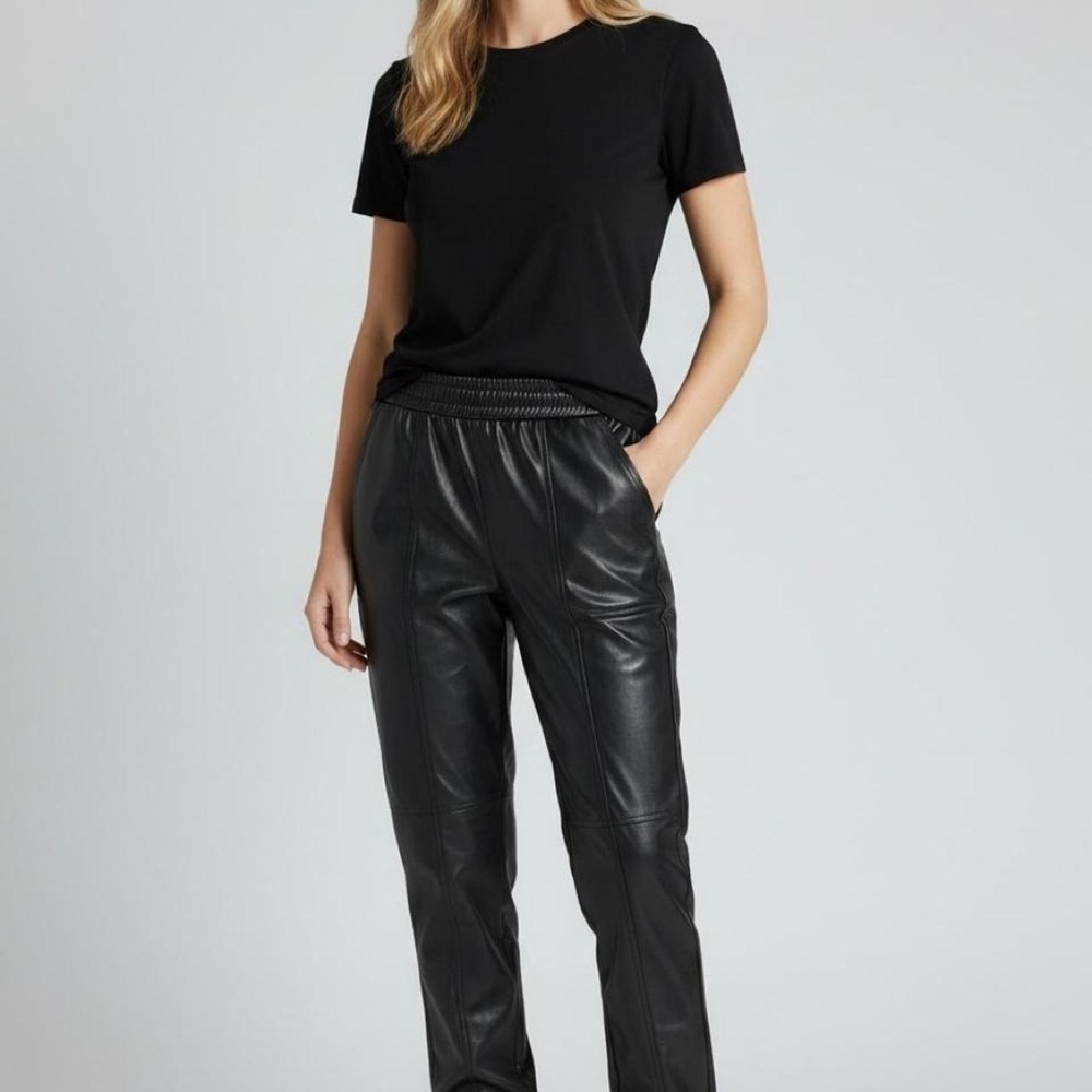 SPANX Faux Leather Jogger Pants – Size Small Like New